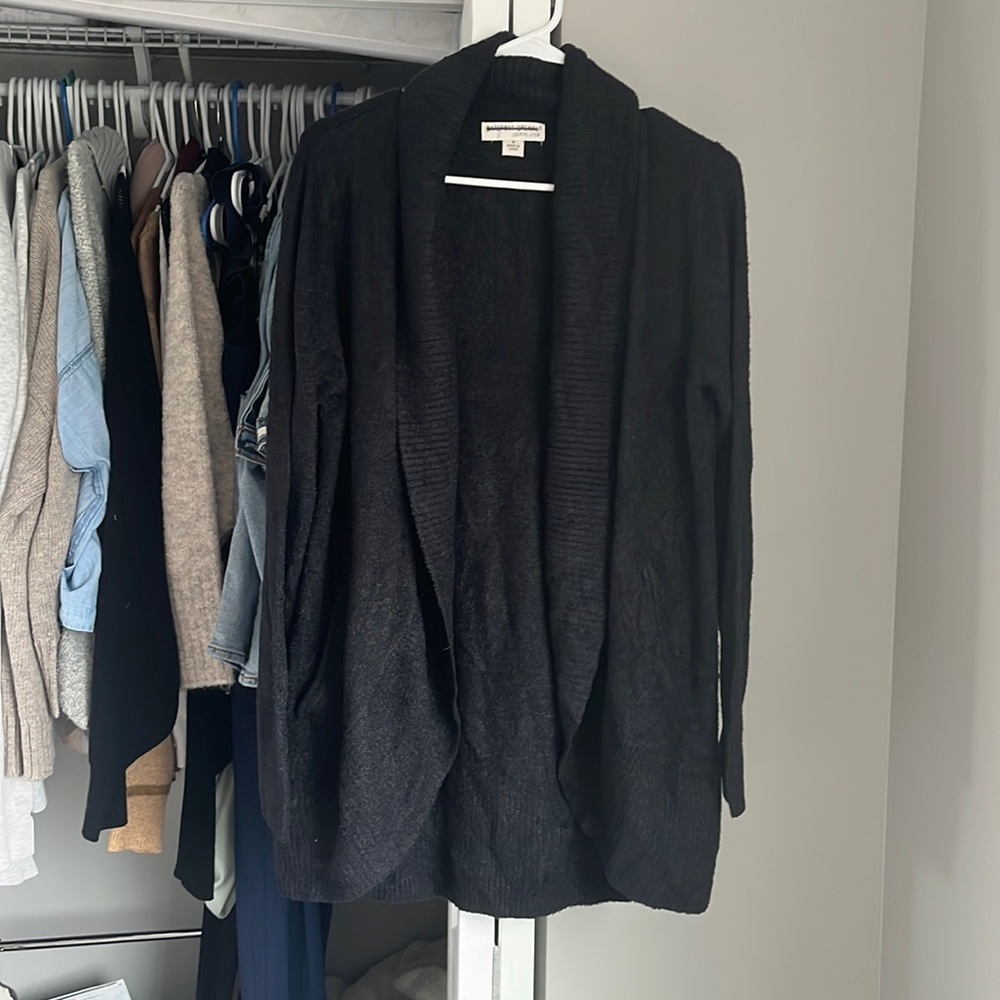 Barefoot Dreams Black Circle Cardi, NWOT